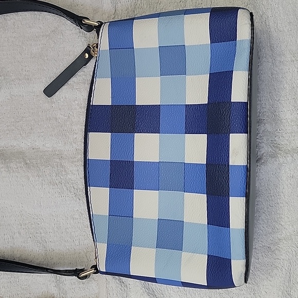 Kate Spade Blue Pacific Gingham Grove Street Print Millie Purse - Picture 3 of 5